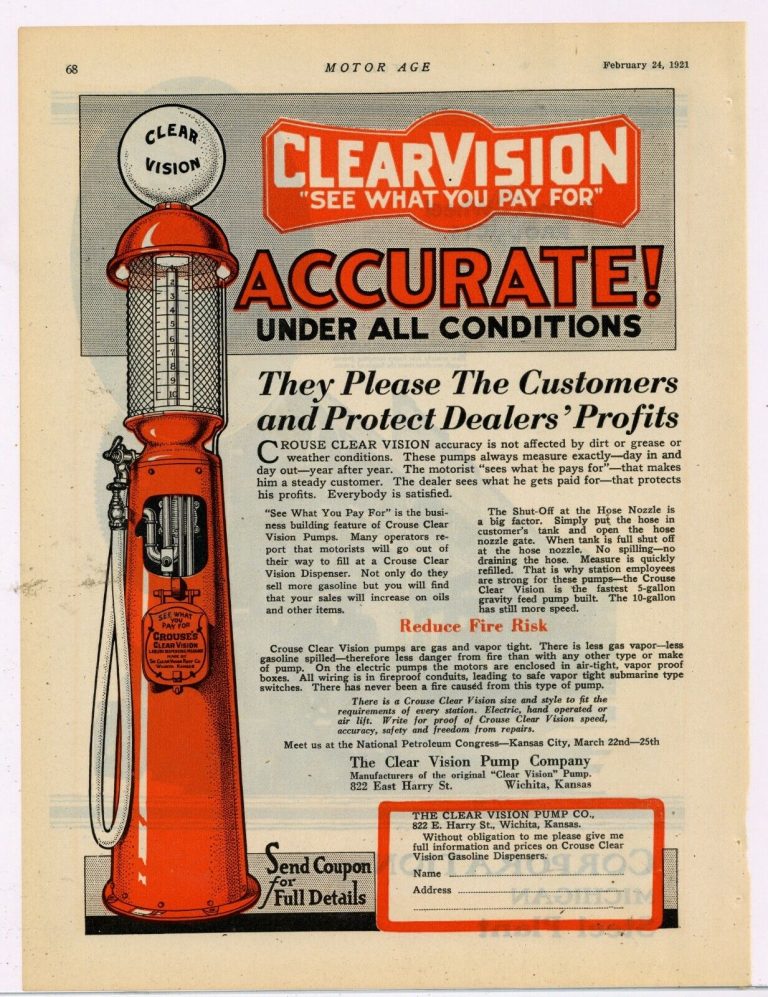 Clear Vision Pump Co. Advertisements Through the Years